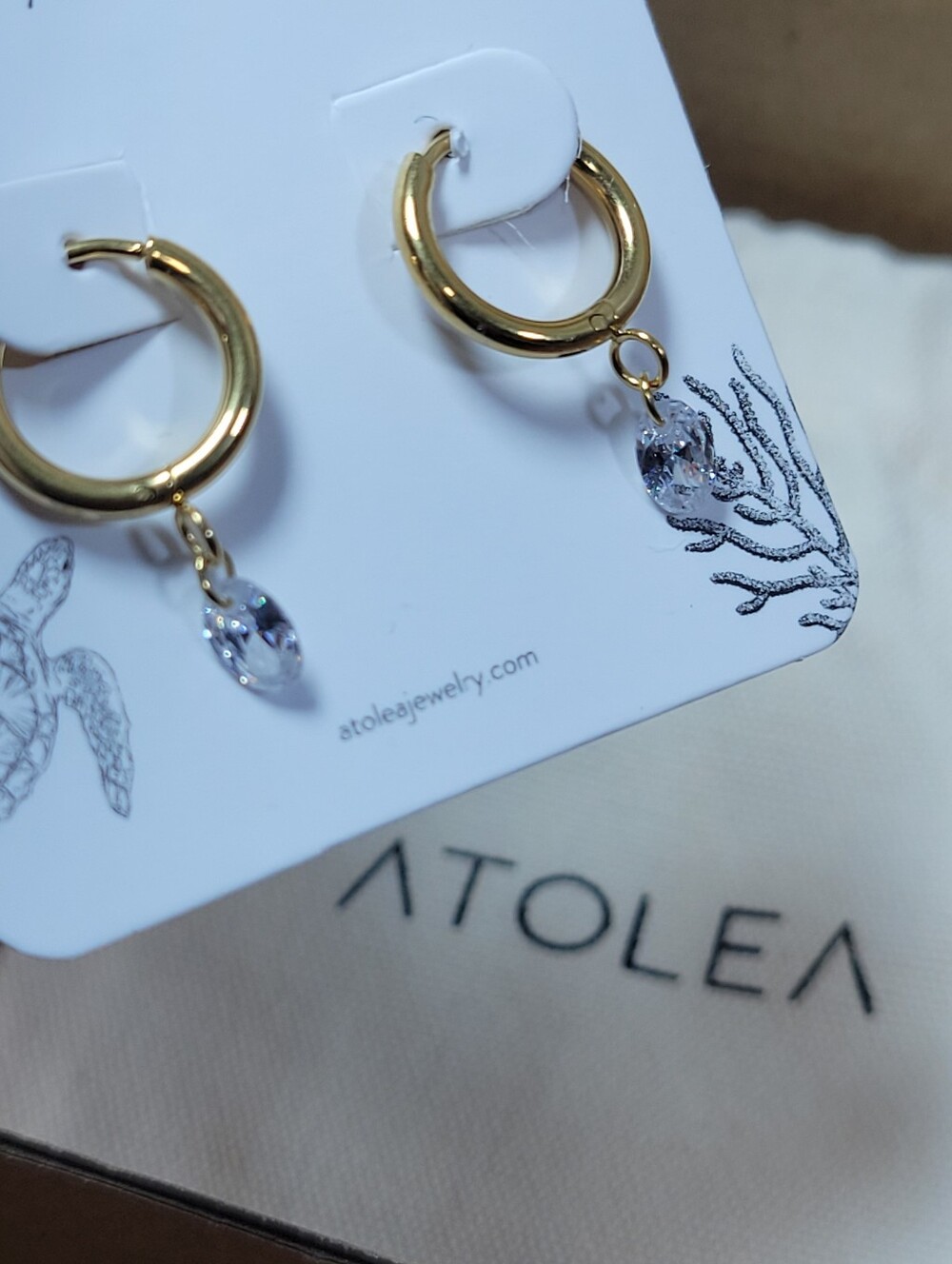 Atolea Waterproof Earrings 100% Tarnish Free NWT